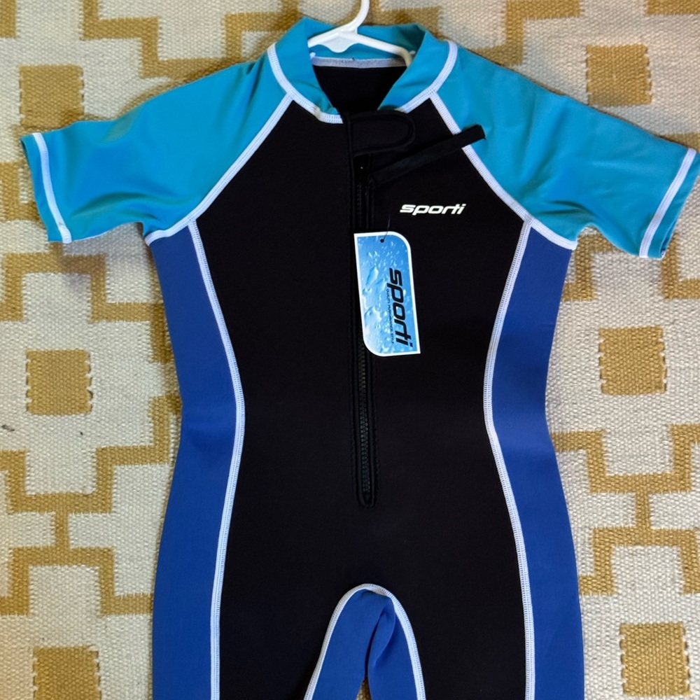 Kids Swim Suit - Blue and Black